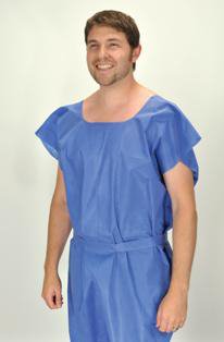 Gown Exam Patient Adult Large Dark Blue Non-Ster .. .  .  
